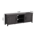 Supfirm TV Stand Storage Media Console Entertainment Center,Tradition Black,with doors - Supfirm