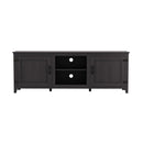 Supfirm TV Stand Storage Media Console Entertainment Center,Tradition Black,with doors - Supfirm