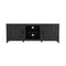 Supfirm TV Stand Storage Media Console Entertainment Center,Tradition Black,with doors - Supfirm