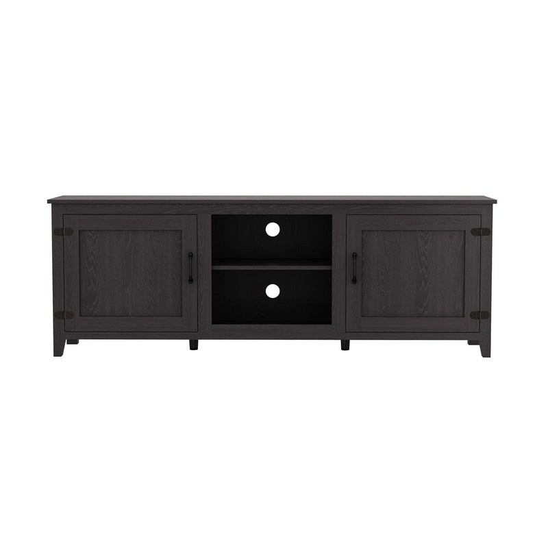 Supfirm TV Stand Storage Media Console Entertainment Center,Tradition Black,with doors - Supfirm