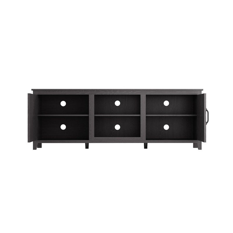 Supfirm TV Stand Storage Media Console Entertainment Center,Tradition Black,with doors - Supfirm