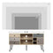 Supfirm TV Stand with Storage Cabinet and Shelves, TV Console Table for Living Room,bohemian style - Supfirm