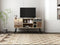 Supfirm TV Stand with Storage Cabinet and Shelves, TV Console Table for Living Room,bohemian style - Supfirm