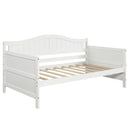 Supfirm Twin Wooden Daybed with Trundle Bed, Sofa Bed for Bedroom Living Room,White - Supfirm