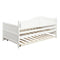 Supfirm Twin Wooden Daybed with Trundle Bed, Sofa Bed for Bedroom Living Room,White - Supfirm