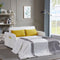 Twins Sofa Bed Cream White Fabric - Supfirm