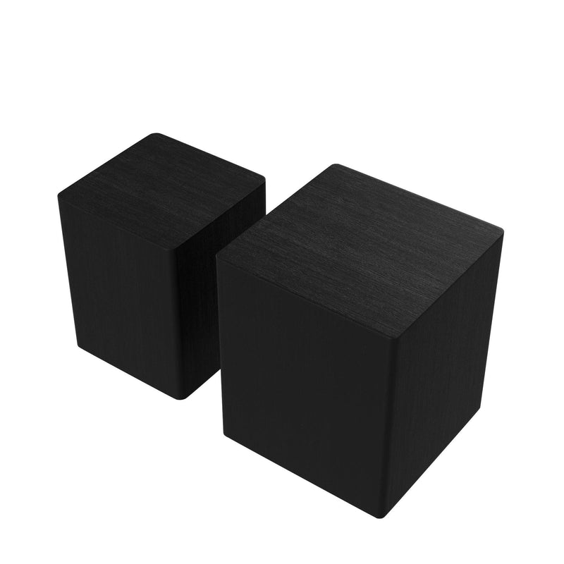 Supfirm Upgrade MDF Nesting table/side table/coffee table/end table for living room,office,bedroom ，Black Oak, set of 2 - Supfirm
