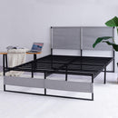 V4 Metal Bed Frame 14 Inch Queen Size with Headboard and Footboard, Mattress Platform with 12 Inch Storage Space - Supfirm