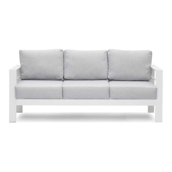 White Aluminum Comfortable Triple 3 Seater Outdoor Sofa Lounge Couch Furniture For Lounge - Supfirm