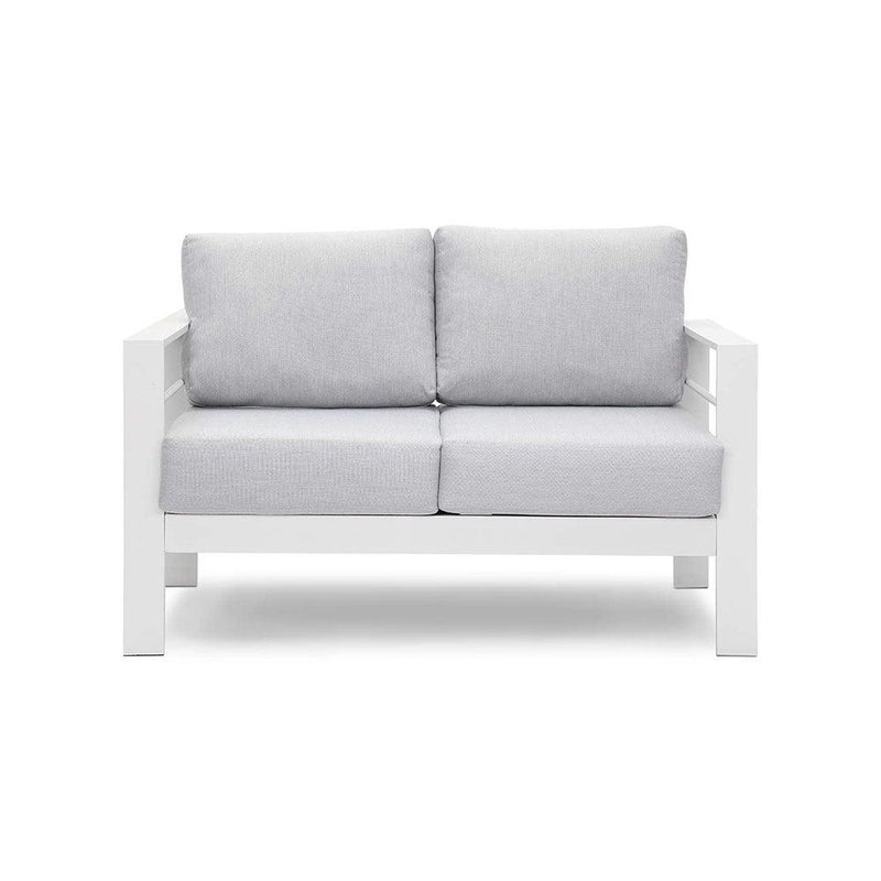 Wholesale Aluminum Double Two Seater Couch Modern Sofa White Furniture For Patio Outdoor - Supfirm