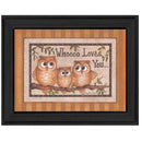 Supfirm "Whoooo Loves You" By Mary June, Printed Wall Art, Ready To Hang Framed Poster, Black Frame - Supfirm