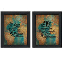 Supfirm "World Traveler Collection" 2-Piece Vignette By Susan Ball, Printed Wall Art, Ready To Hang Framed Poster, Black Frame - Supfirm