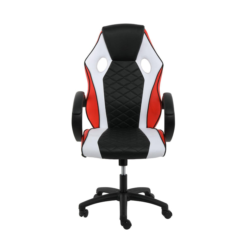 YSSOA Gaming Office High Back Computer Ergonomic Adjustable Swivel Chair, Black/White/Red - Supfirm