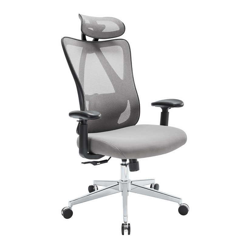 Sweetcrispy High Back Ergonomic Office Chair Adjustable Headrest and Waistrest Mesh Desk chair - Supfirm